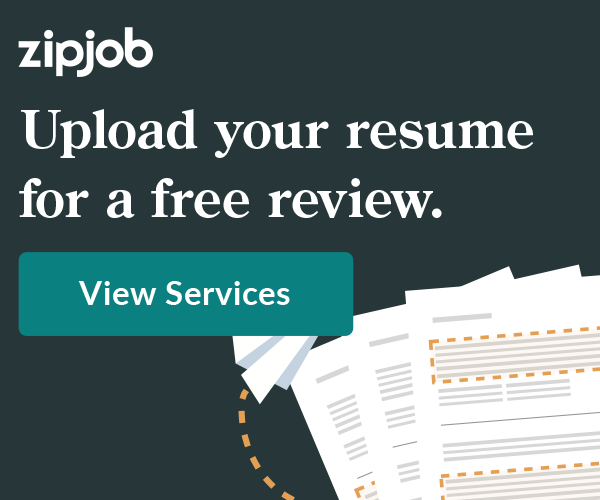ZipJob offers a FREE resume review!